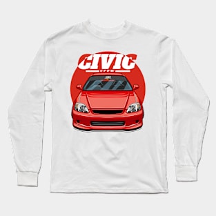 Civic Crew (red) Long Sleeve T-Shirt